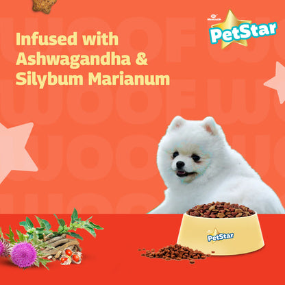 Mankind Petstar Chicken and Wheat Puppy Dry Food — back view