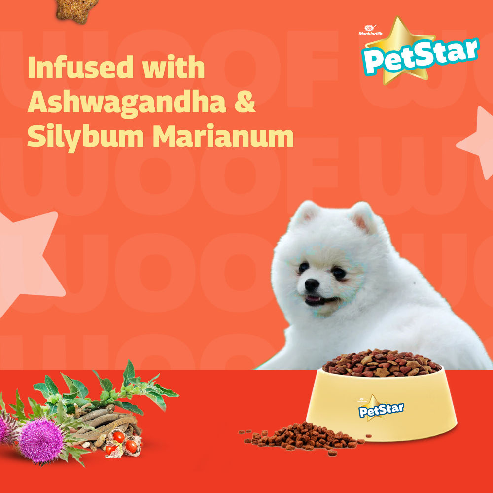 Mankind Petstar Chicken and Wheat Puppy Dry Food — back view