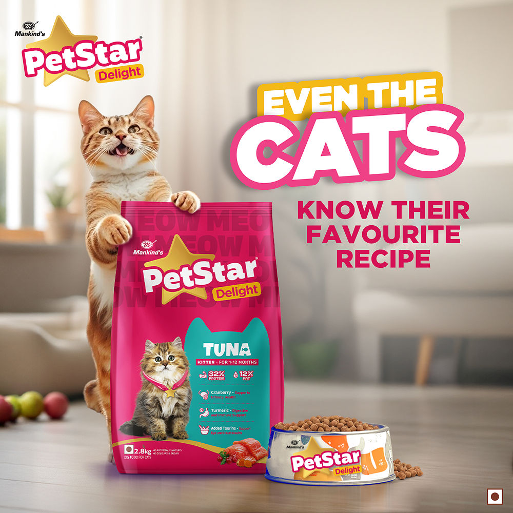 Mankind PetStar Ocean Fish Kitten Cat Dry Food — in use