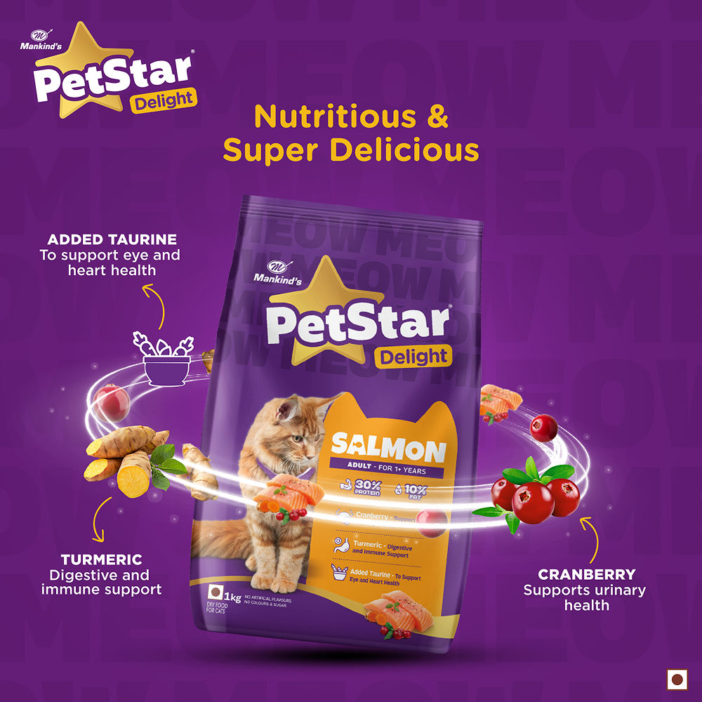 Mankind PetStar Salmon Adult Cat Dry Food — back view