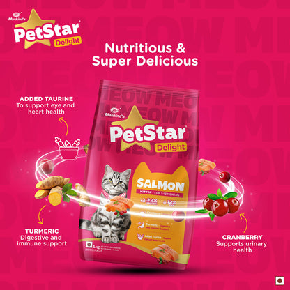 Mankind PetStar Salmon Kitten Cat Dry Food — side view