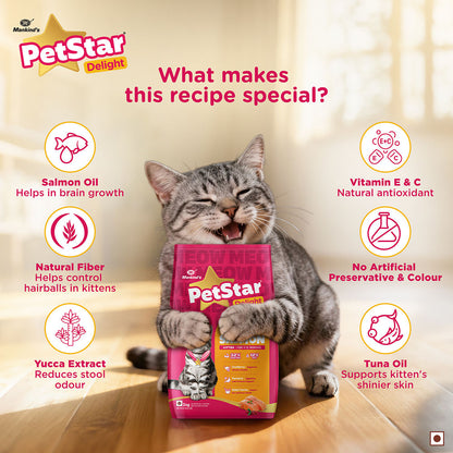 Mankind PetStar Salmon Kitten Cat Dry Food — back view