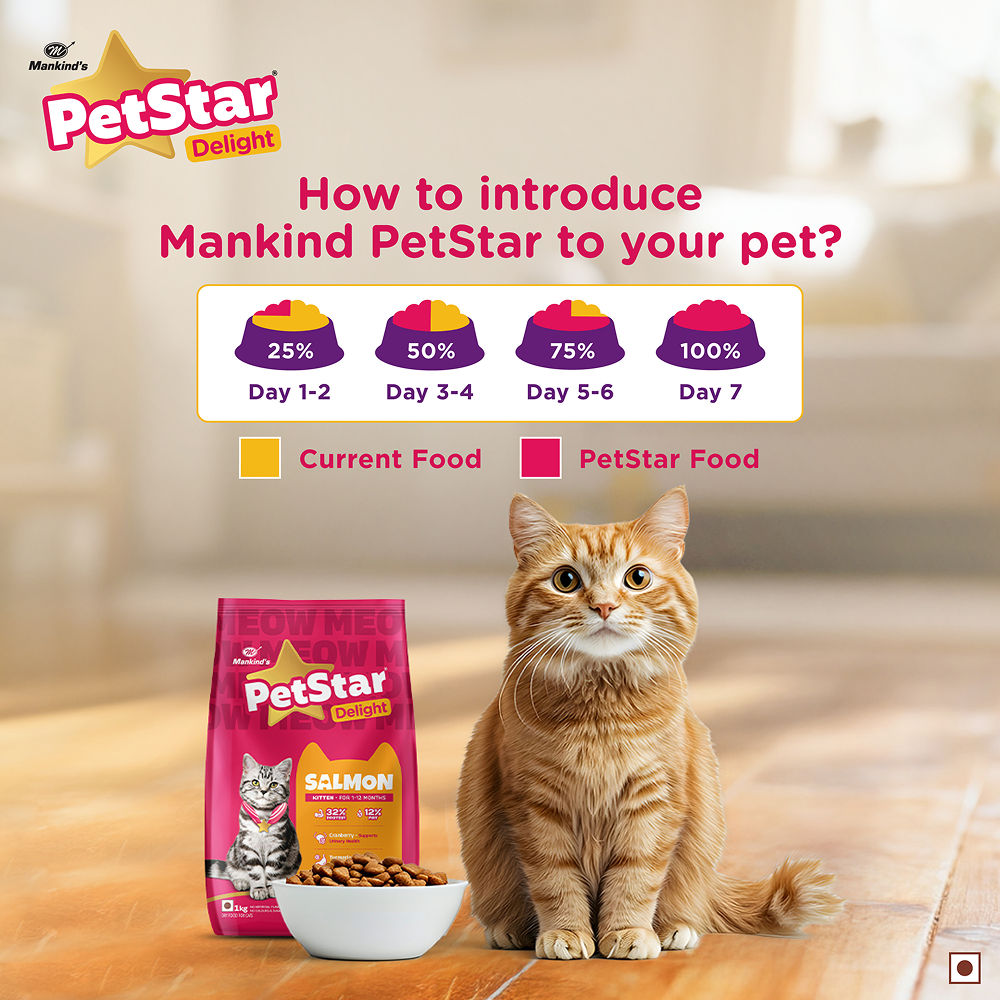 Mankind PetStar Salmon Kitten Cat Dry Food — detail shot