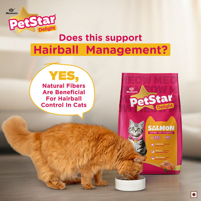 Mankind PetStar Salmon Kitten Cat Dry Food — in use