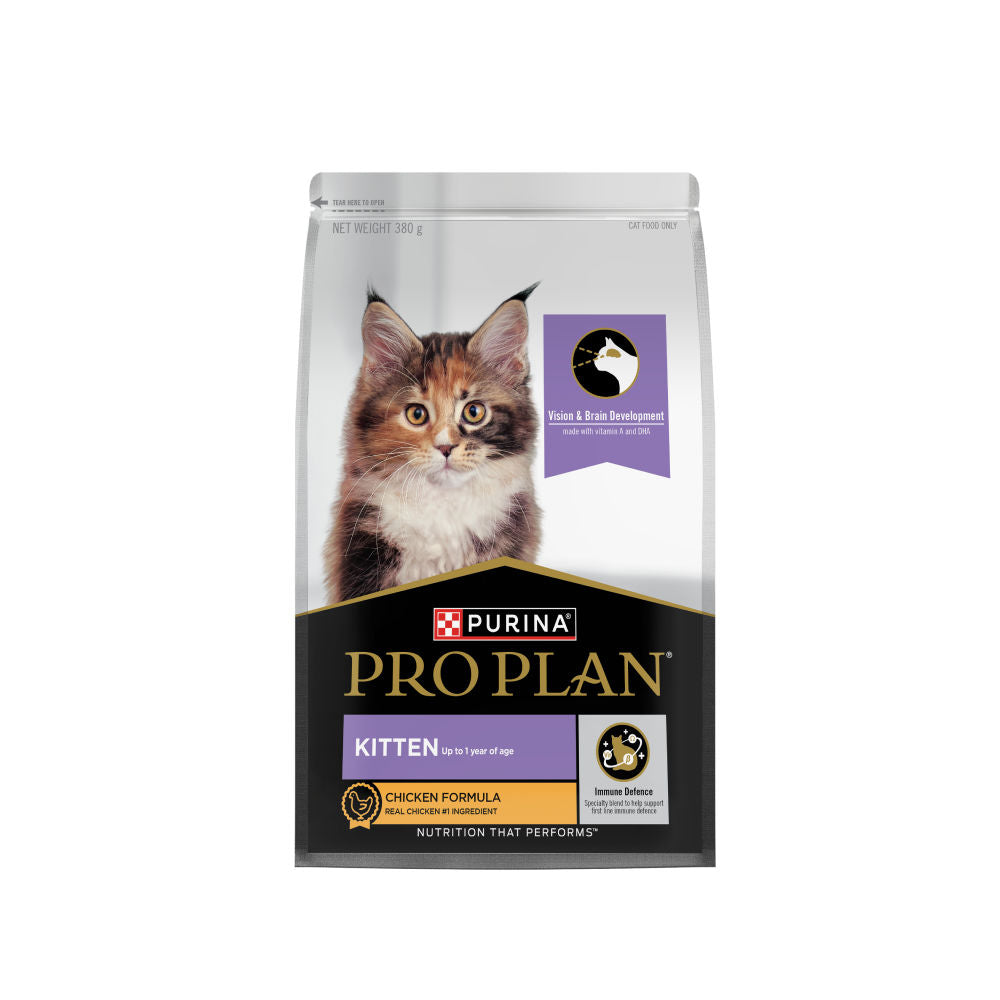 Pro Plan Chicken Flavoured Kitten Cat Dry Food — in use