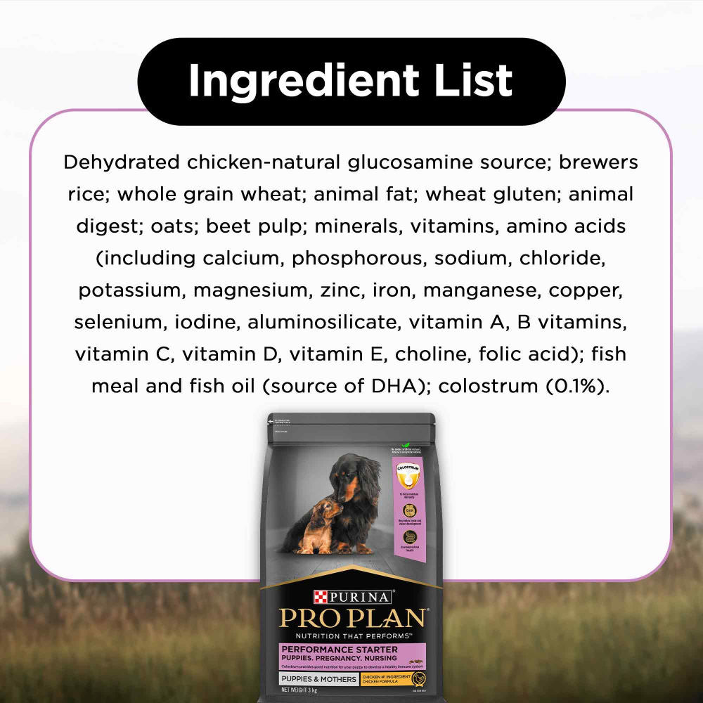 Purina Pro Plan Chicken Mother and Puppy Starter Dog Dry Food — back view
