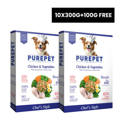 purepet-chicken-and-vegetable-biryani-fresh-food-for-dogs 10x300g+100g Fresh Food Free