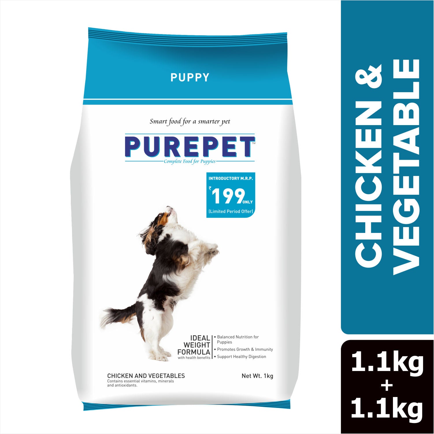 purepet-chicken-vegetable-puppy-dog-food 1.1kg+1.1kg(Free)
