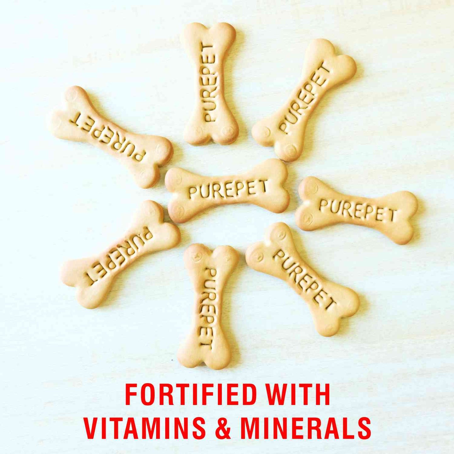 Purepet 100% Vegeterian Biscuit Dog Treats — detail shot