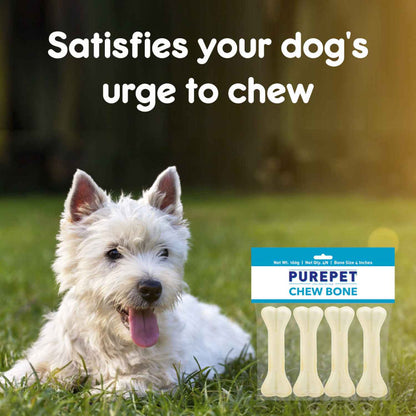 Purepet Chew Bone Dog Treats — in use