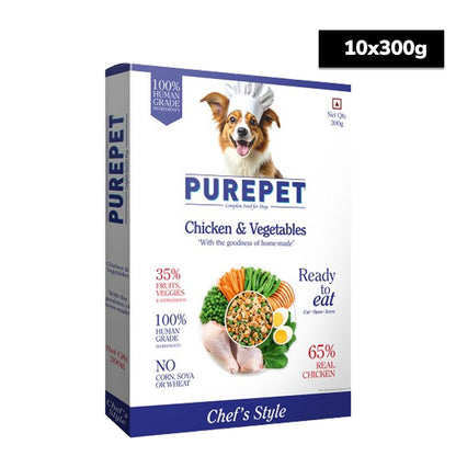 Purepet Chicken and Vegetable Biryani Fresh Food For Dogs — side view