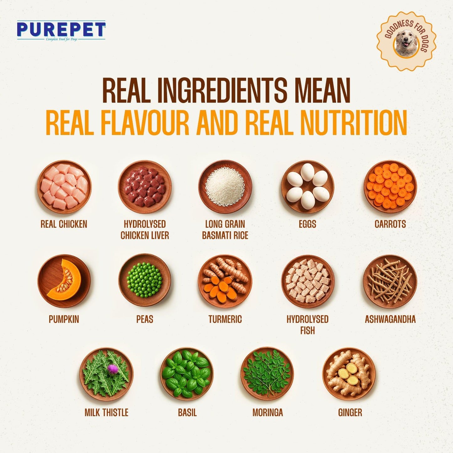 Purepet Chicken Biryani Fresh Food For Dogs — detail shot