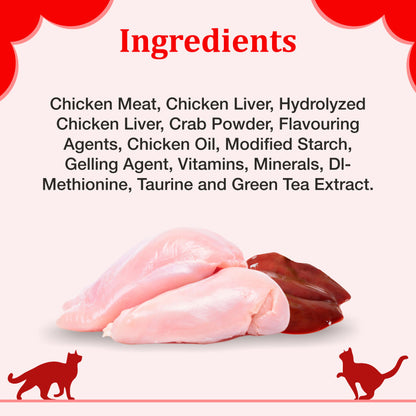 Purepet Crab and Chicken Lickable Creamy Treats for Cats — back view