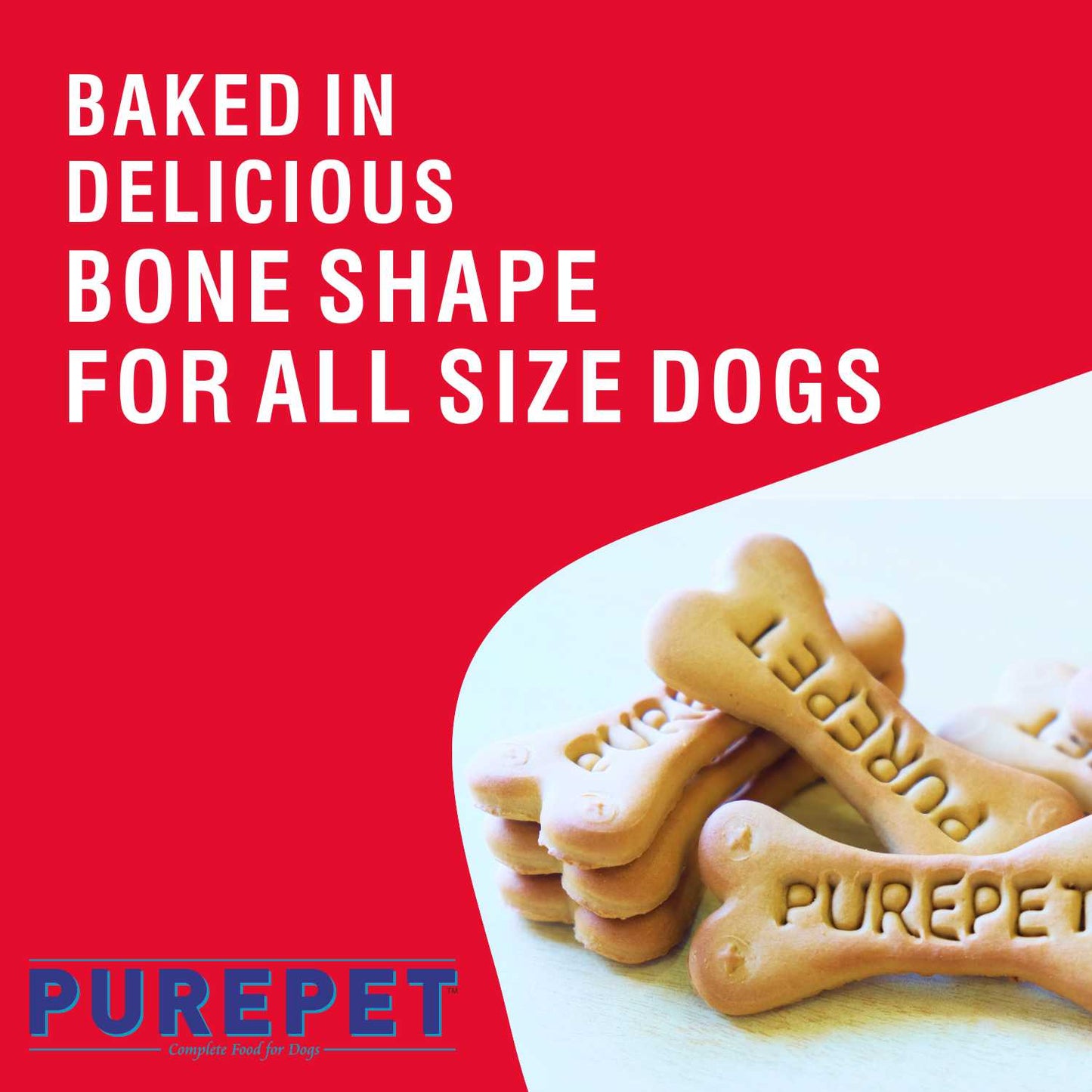 Purepet Milk Flavour Real Chicken Biscuit Dog Treats — in use