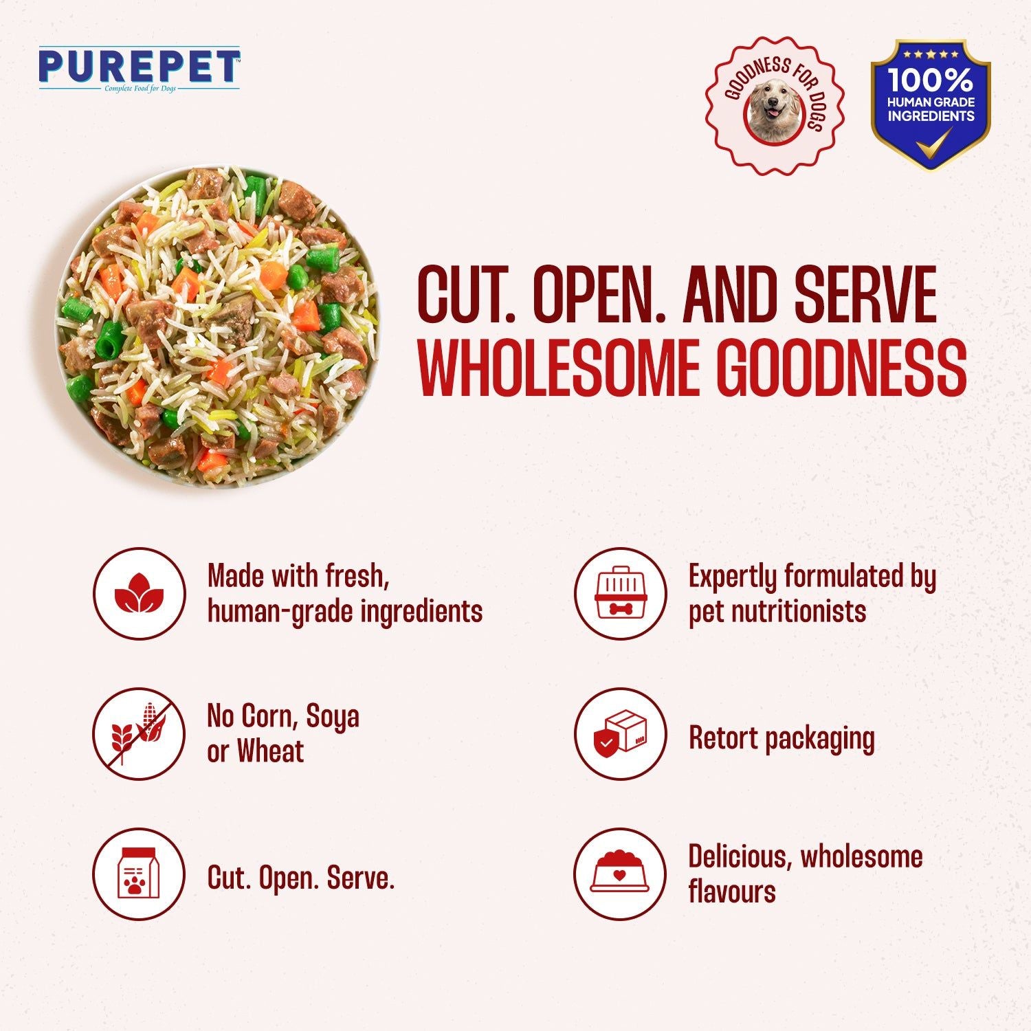 Purepet Chicken Biryani Fresh Food For Dogs Copy - Image 4