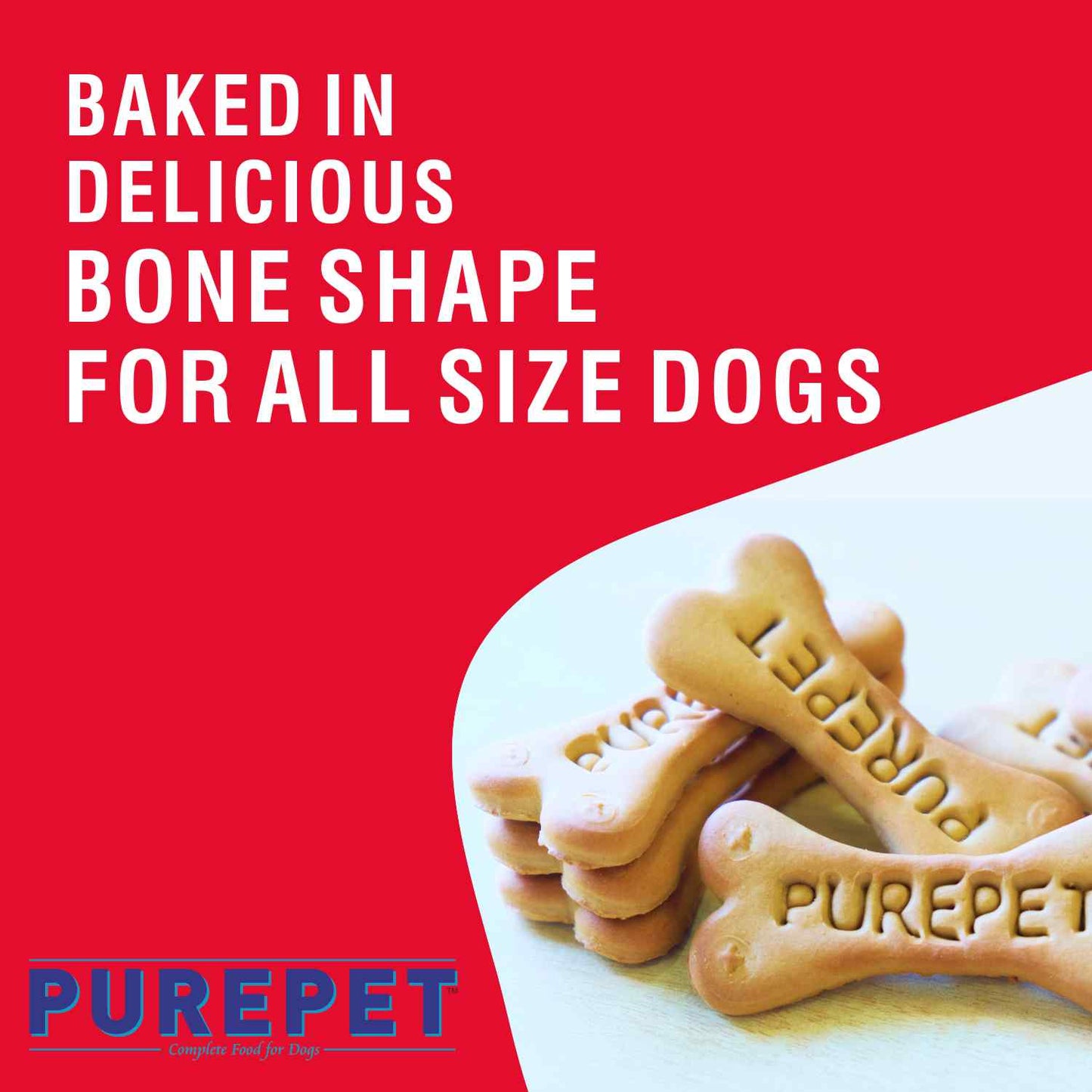 Purepet Mutton Flavour Real Chicken Biscuit Dog Treats — in use
