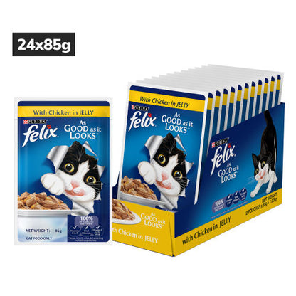 Purina Felix with Chicken in Jelly Complete and Balanced Adult Cat Wet Food — image 6