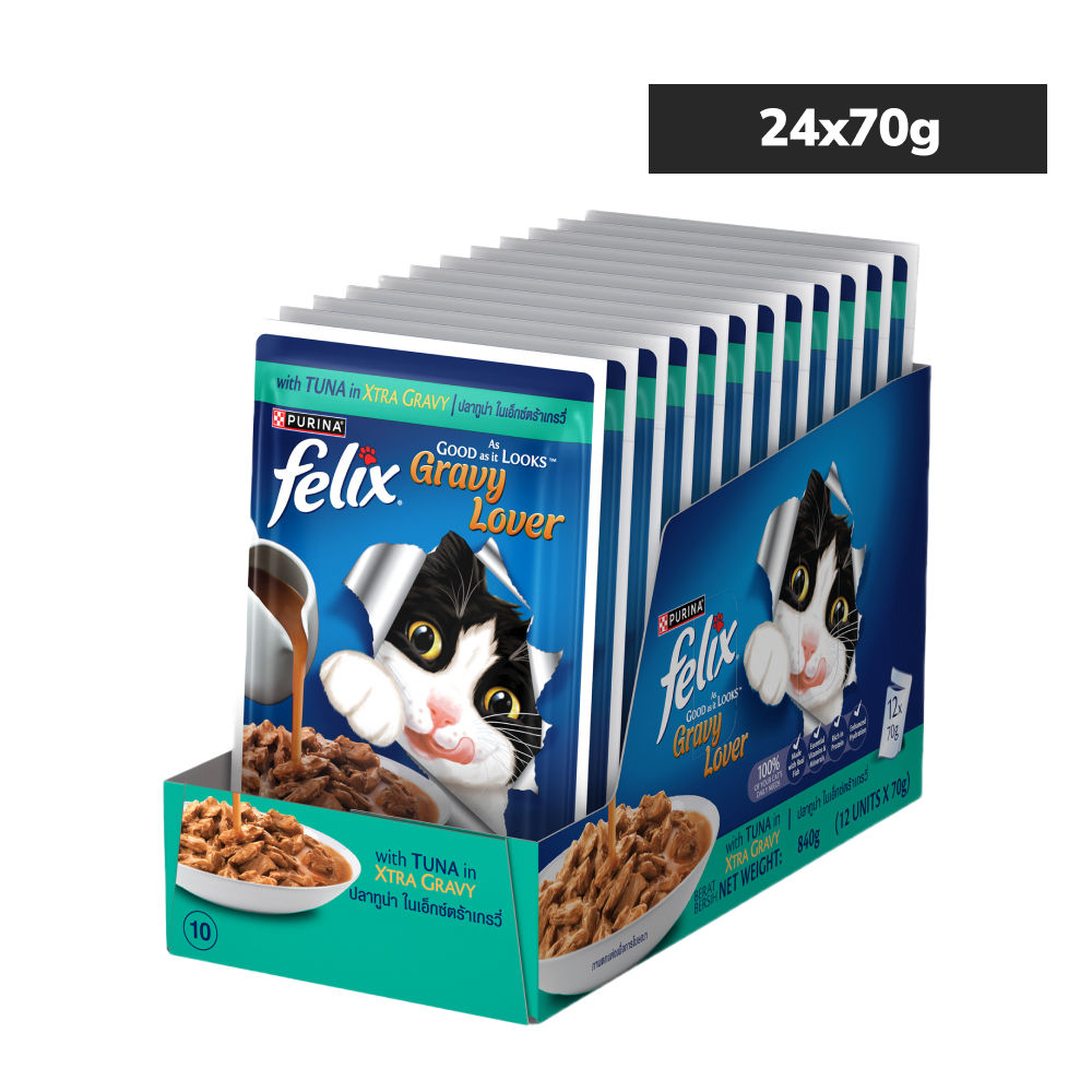 purina-felix-gravy-lover-tuna-chunks-adult-complete-and-balanced-cat-wet-food 24x70g
