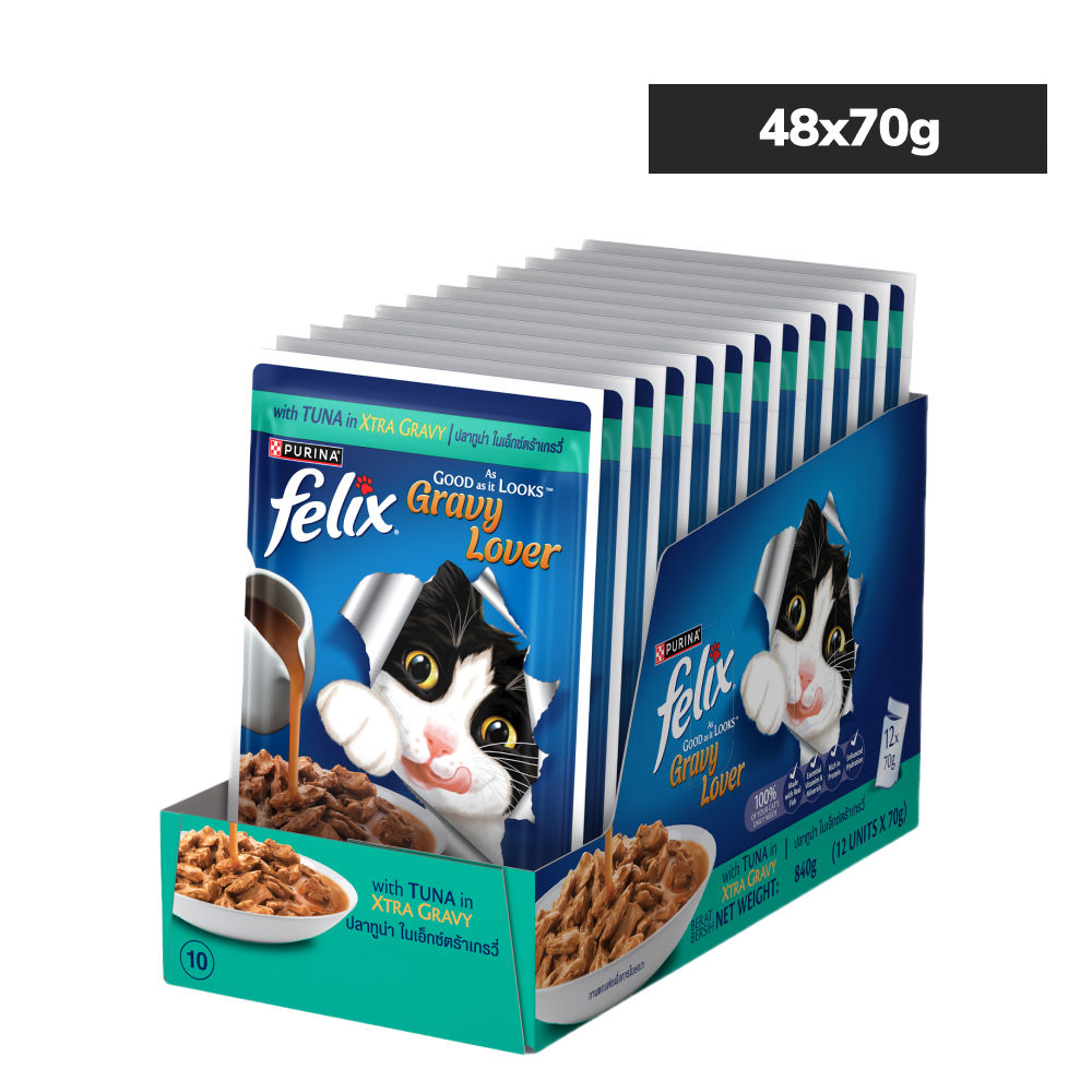 Purina Felix Gravy Lover Tuna Chunks Adult Complete and Balanced Cat Wet Food — image 6