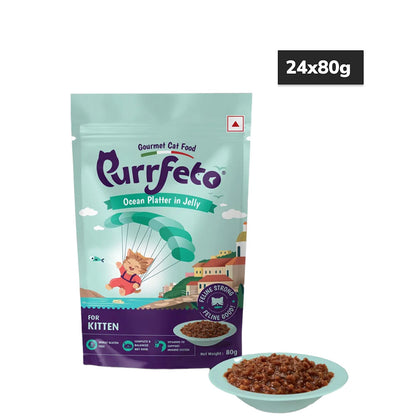 Purrfeto Oceanfish Recipe in Jelly Kitten Cat Wet Food — image 6