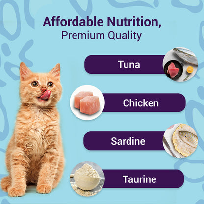 Purrfeto Ocean Fish in Gravy Adult Cat Wet Food — side view