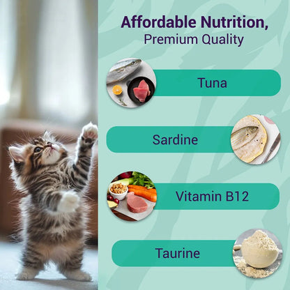 Purrfeto Oceanfish Recipe in Jelly Kitten Cat Wet Food — side view
