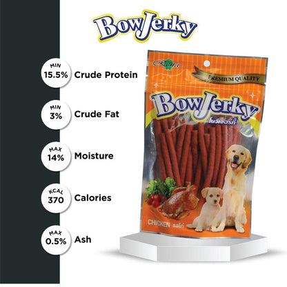 Rena BowJerky Chicken Sticks Dog Treats — back view