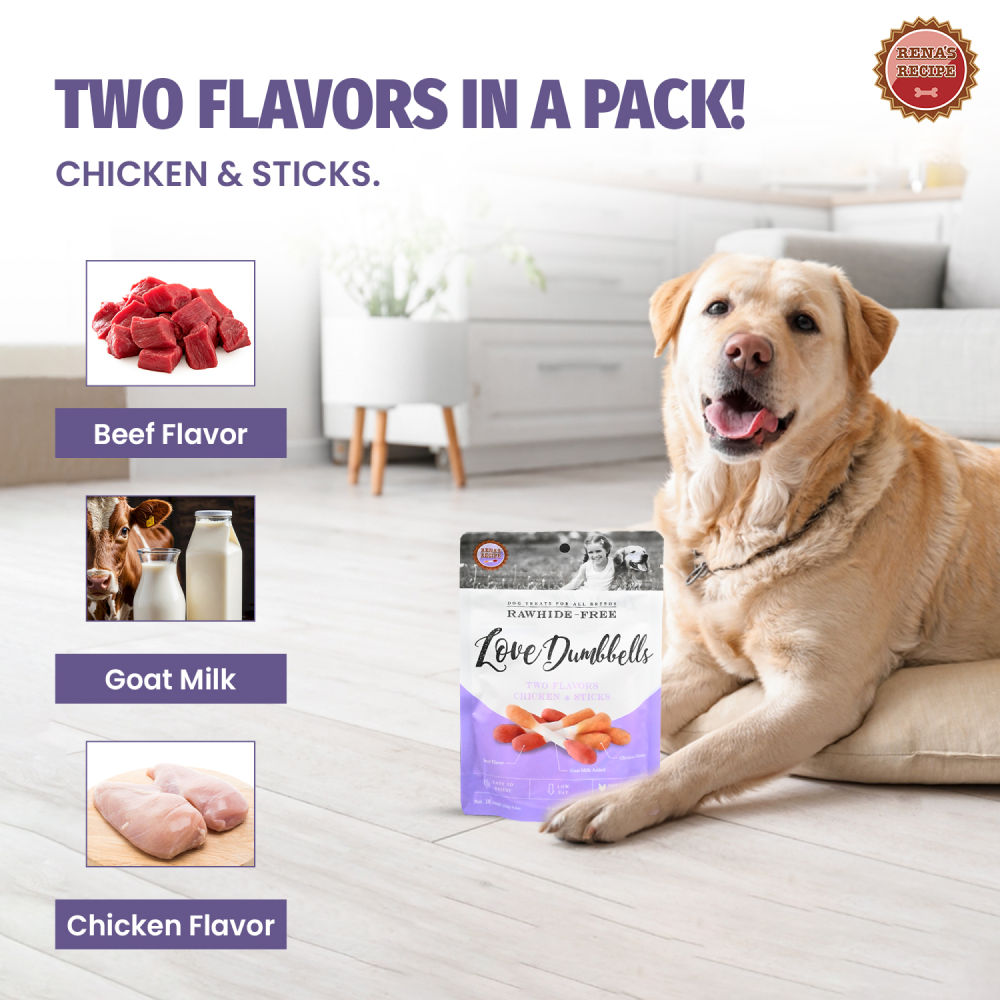 Rena Love Dumbbell Treats for Dogs — in use