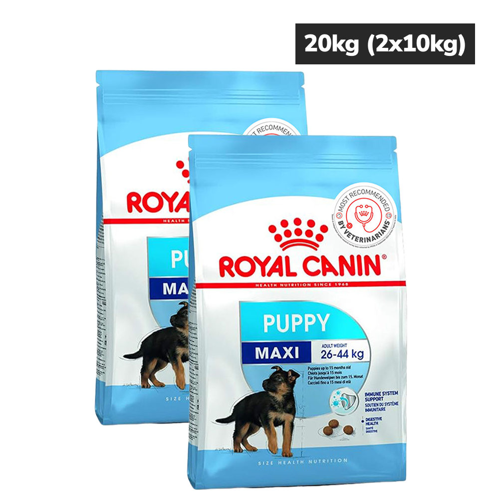 royal-canin-maxi-puppy-dry-food 20kg (2x10kg)+3x140g (Wet Food Free)