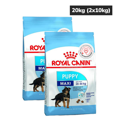 royal-canin-maxi-puppy-dry-food 20kg (2x10kg)+3x140g (Wet Food Free)
