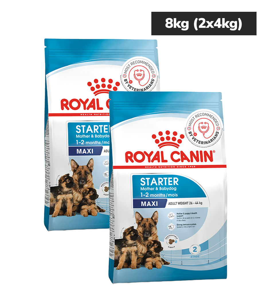 royal-canin-maxi-starter-dry-food-for-large-breed-dog-and-puppies 8kg (2x4kg)