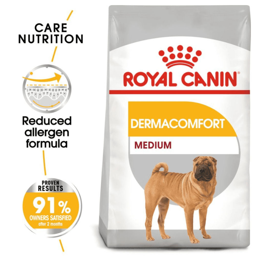 Royal Canin Derma Comfort Medium Adult Dog Dry Food — side view