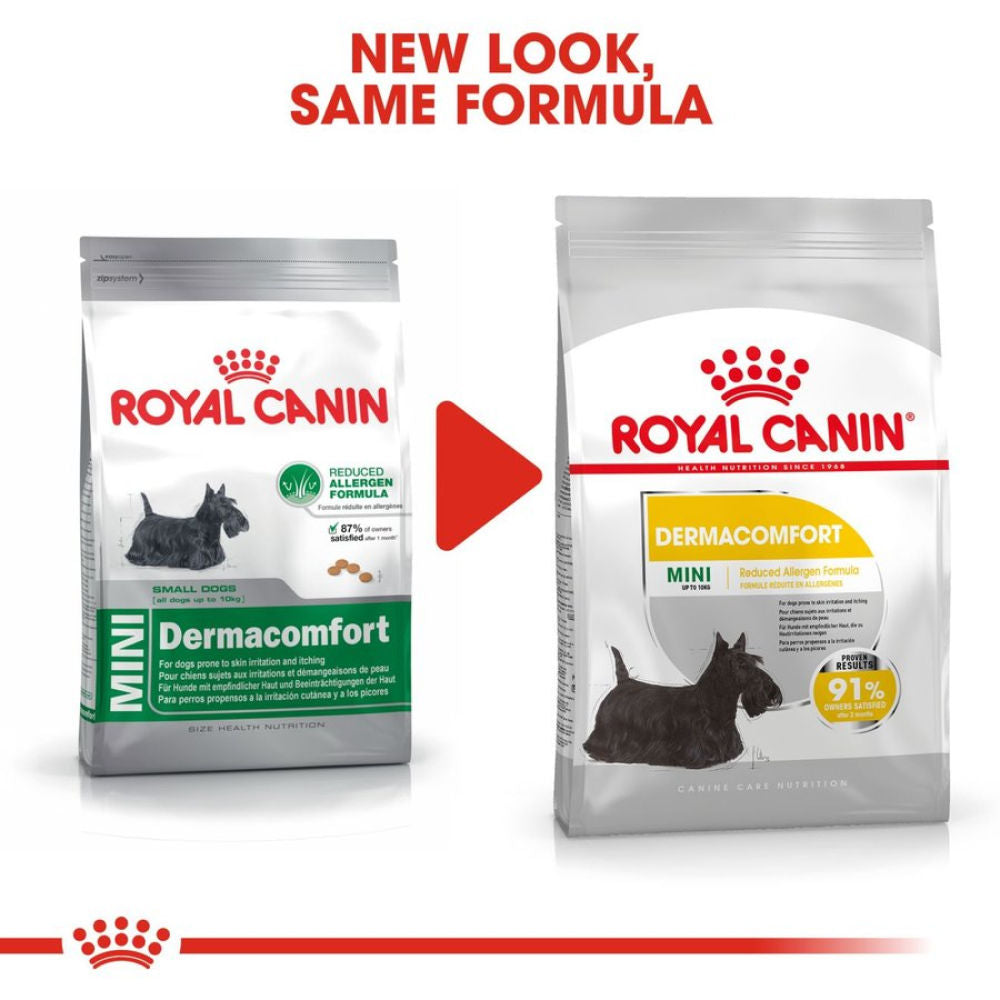 Royal Canin Dermacomfort Mini for Small Dog Dry Food — in use