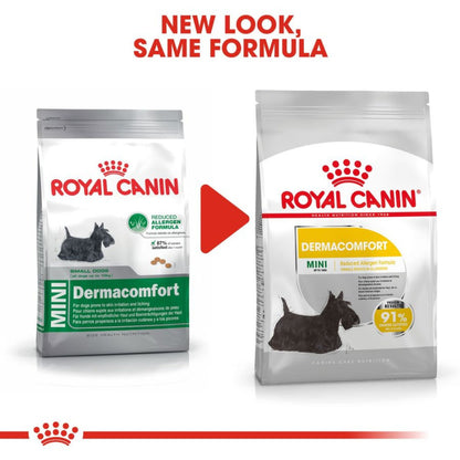 Royal Canin Dermacomfort Mini for Small Dog Dry Food — in use