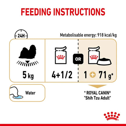 Royal Canin Loaf In Gravy Shih Tzu Adult Dog Wet Food — side view