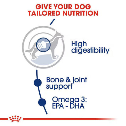 Royal Canin Maxi Adult Dog Food For Dogs 5+ years of Age, Dry Food — side view
