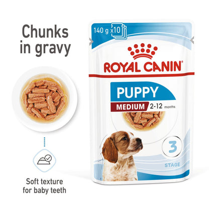 Royal Canin Medium Puppy Dog Wet Food — side view