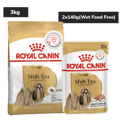 royal-canin-shih-tzu-adult-dog-dry-food 3kg+85g (Wet Food Free)