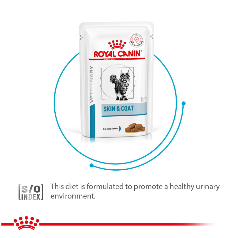 Royal Canin Veterinary Diet Skin & Coat Cat Wet Food — side view