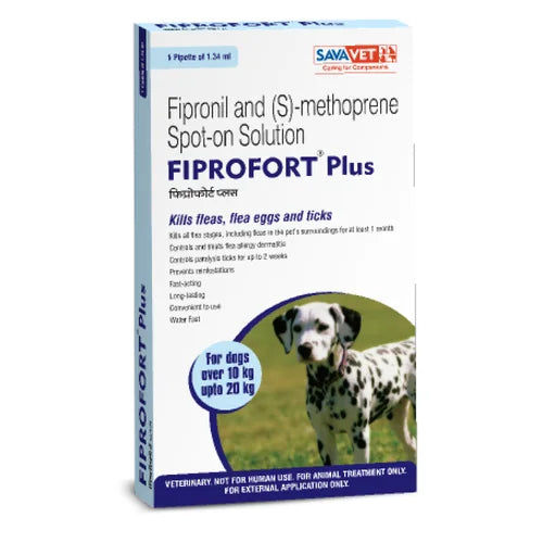 Savavet Fiprofort Plus (Fipronil) Tick & Flea Control Spot On for Dogs — in use