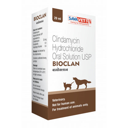 Savavet Bioclan (Clindamycin) Oral Solution for Dogs and Cats — side view
