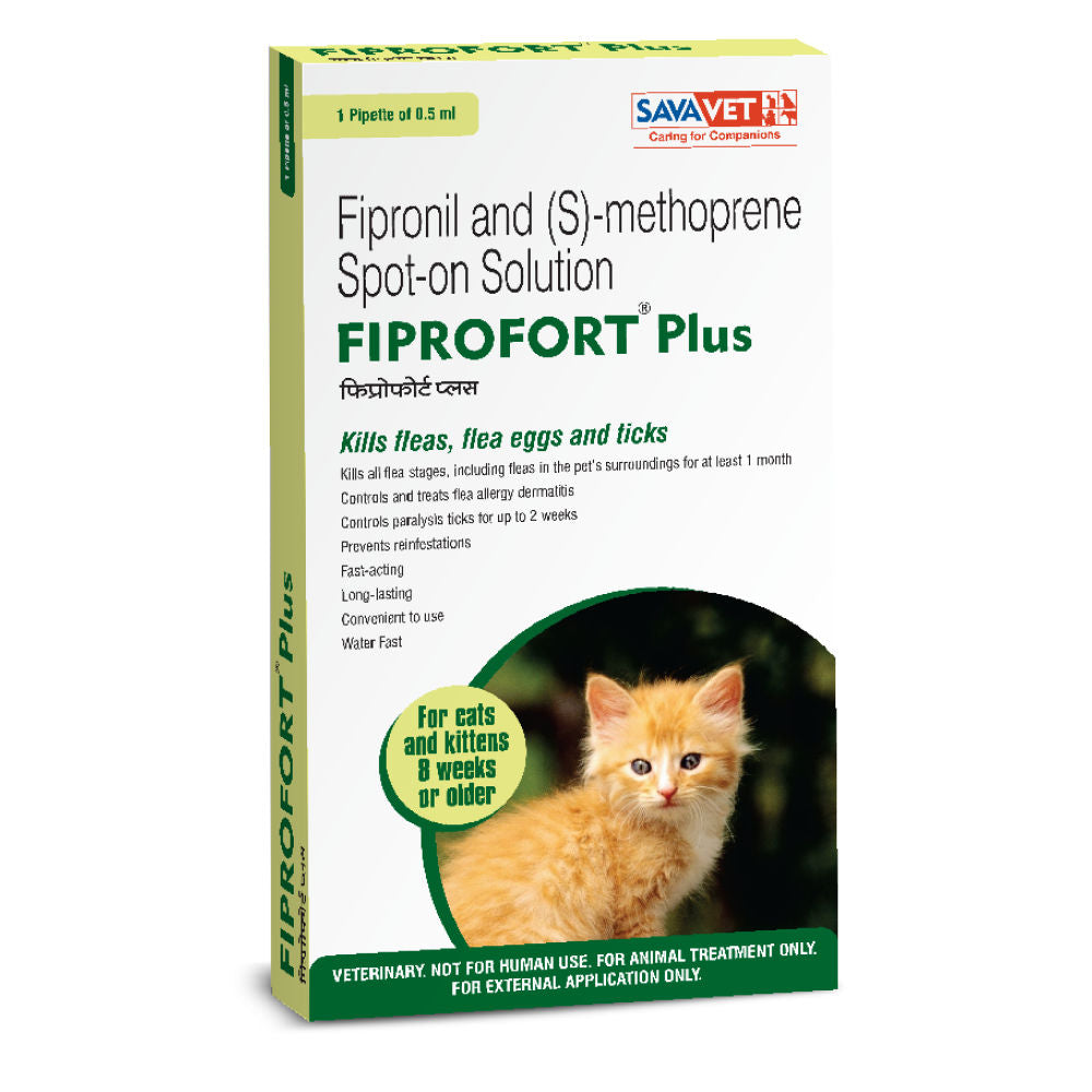 Savavet Fiprofort Plus Cat Tick And Flea Control Spot On - Image 2