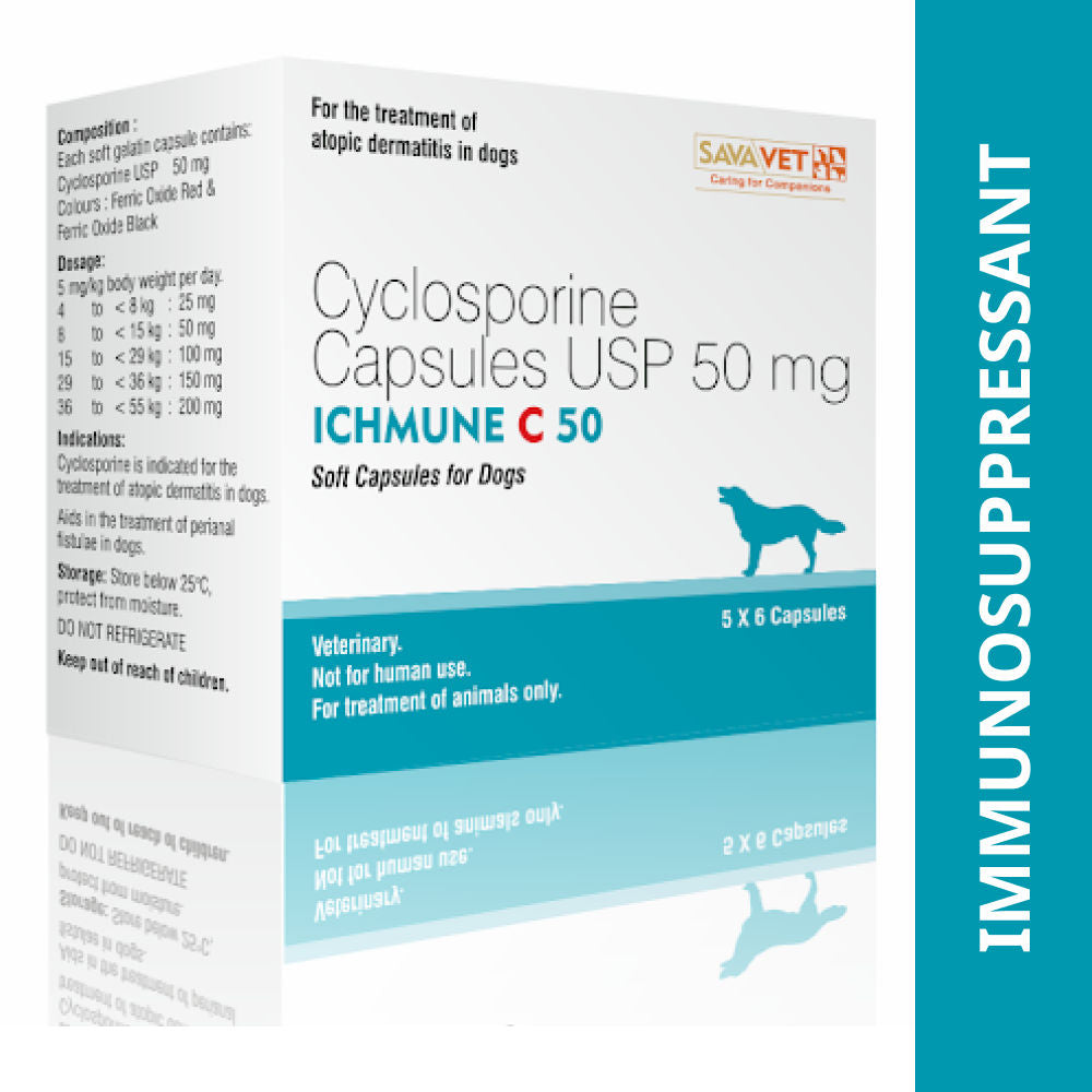 Savavet Ichmune C Cyclosporine Tablet For Dogs 6 Tablets 50Mg