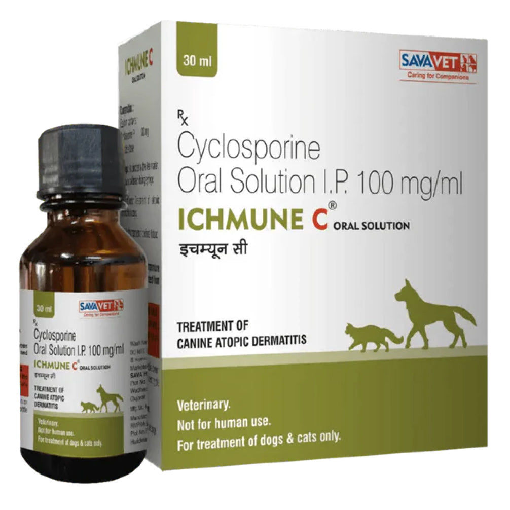 Savavet Ichmune C (Cyclosporine) Oral Solution for Dogs & Cats — back view