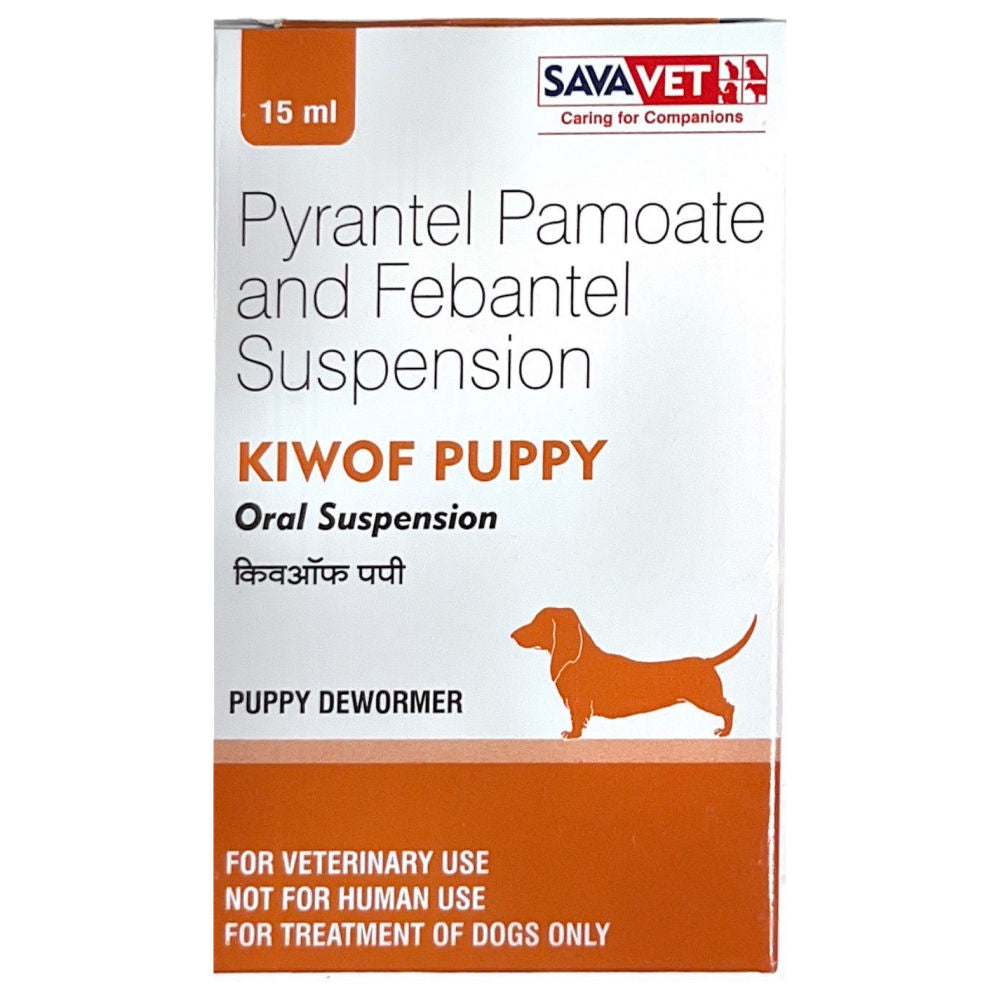 Savavet Kiwof Puppy Deworming Suspension 15ml — side view