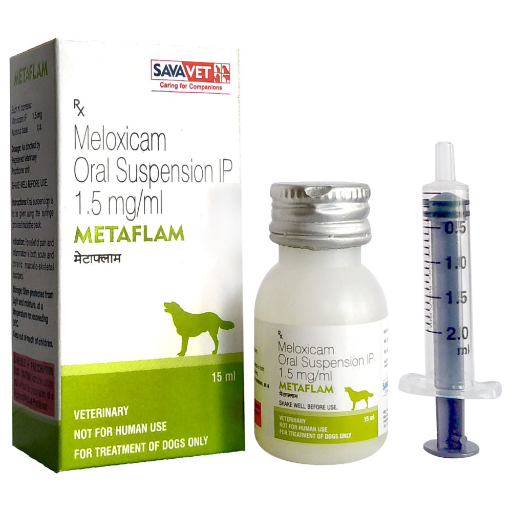 Savavet Metaflam (Meloxicam) Oral Suspension or Dogs — side view