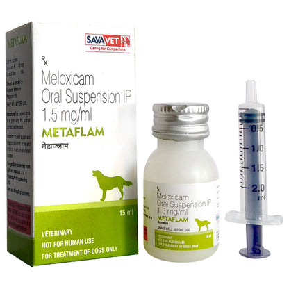 Savavet Metaflam (Meloxicam) Oral Suspension or Dogs — side view