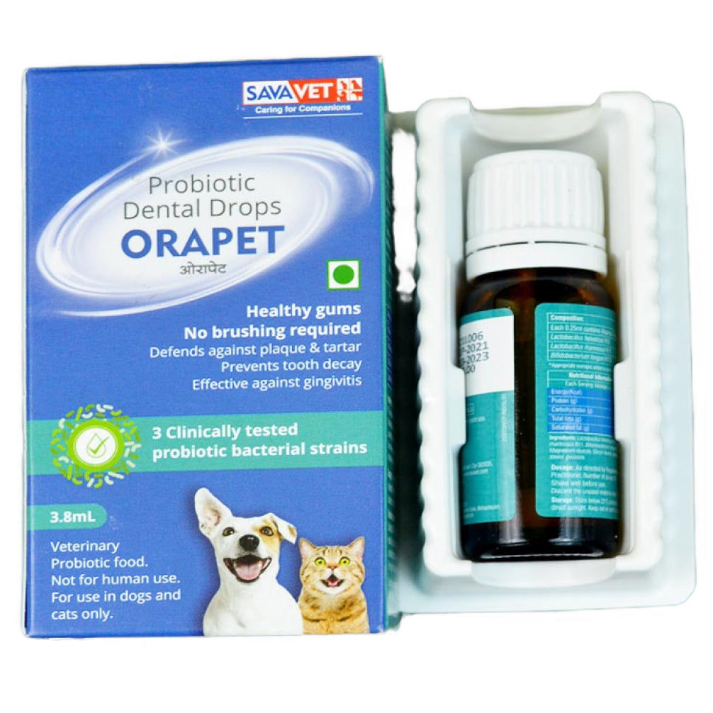 Savavet Orapet Probiotic Dental Drops for Dogs and Cats — side view