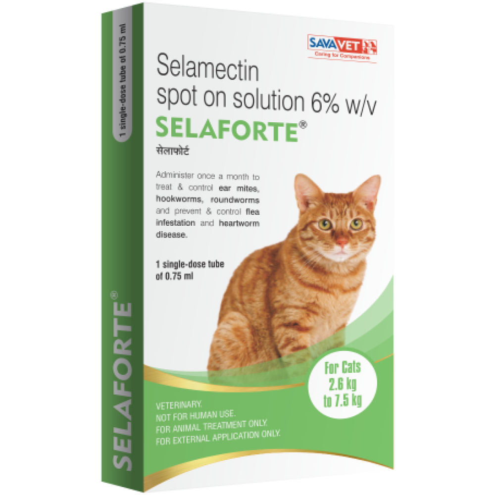 Savavet Selaforte Cat Tick And Flea Control Spot On - Image 2