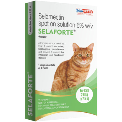 Savavet Selaforte Cat Tick And Flea Control Spot On - Image 2
